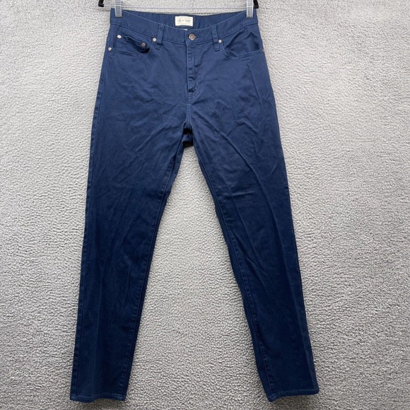Line of Trade Mens Jeans Blue Denim Straight Mid Rise Zip Pockets Size 32X34 - Picture 1 of 11
